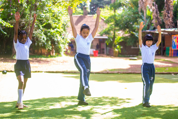 Riara International School pupils engaging in sporting activities